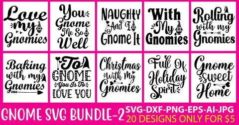 Gnome Svg Bundle Vol. 2 SVG Syaman 