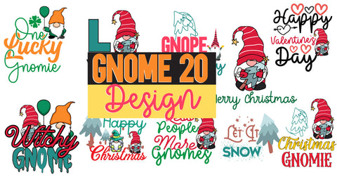 Gnome SVG Bundle,Gnome SVG Bundle Quotes, Gnome Vector Bundle, Gnomie SVG Bundle, 20 Gnome SVG Design, Christmas Gnome SVG Bundle, Gnome Halloween SVG Bundle SVG BlackCatsMedia 