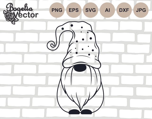 Gnome Svg file, Gnome Cut file, Cute Gnome Svg, Clipart, Garden Gnome, Christmas Design, Holiday, Funny, Svg for Shirts, Merry Christmas Png SVG BogeliaVector 
