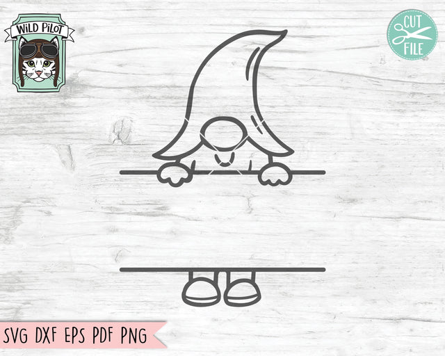 Gnome SVG File, Gnome Split Monogram Frame SVG, Gnome Cut File, Gnome Monogram Frame Cut File, Gnome Clipart, Gnome Monogram Frame Vector SVG Wild Pilot 