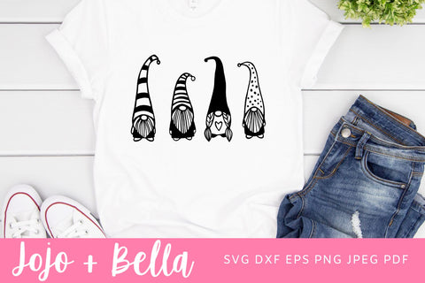 Gnome SVG, Valentines Gnome Svg, Valentines Svg, Gnome Svg, Four Gnomes svg, Valentines Day SVG Gnome, Gnome, Svg files for Cricut SVG Jojo&Bella 