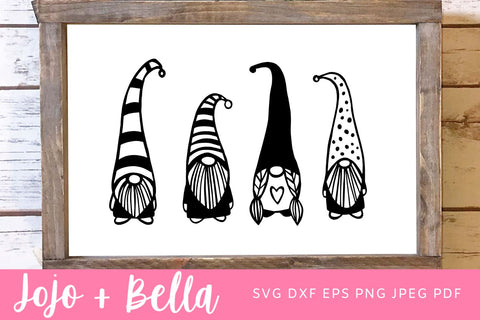 Gnome SVG, Valentines Gnome Svg, Valentines Svg, Gnome Svg, Four Gnomes svg, Valentines Day SVG Gnome, Gnome, Svg files for Cricut SVG Jojo&Bella 