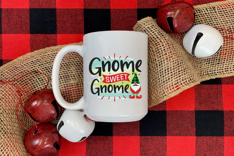 Gnome Sweet Gnome | Christmas Gnome PNG Sublimation CraftLabSVG 