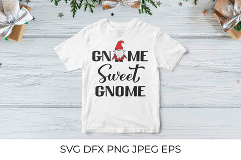 Gnome sweet gnome. Gnomes quote lettering SVG LaBelezoka 