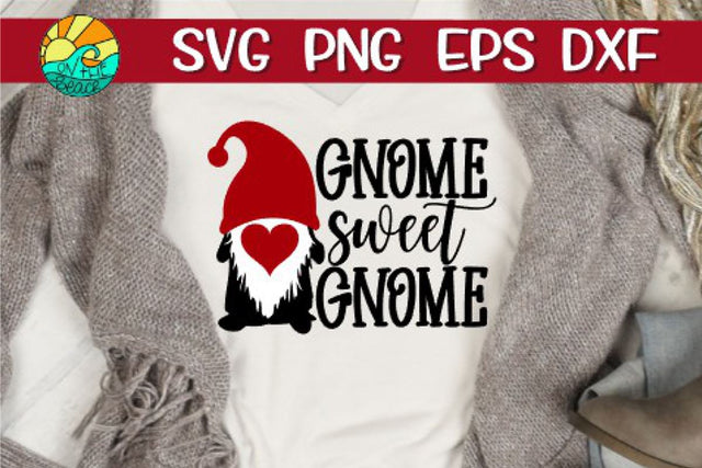 Gnome Sweet Gnome - Valentine's Day - SVG PNG EPS DXF SVG On the Beach Boutique 