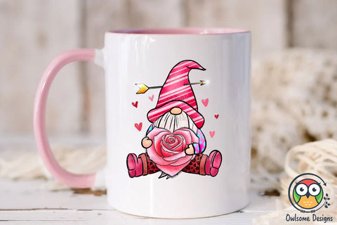 Gnome Valentine Sublimation PNG Design Sublimation Owlsome.Designs 