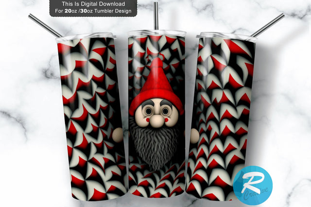 Gnome Valentines Day Love Straight 20 oz / 30 oz Tumbler PNG Sublimation Regulrcrative 