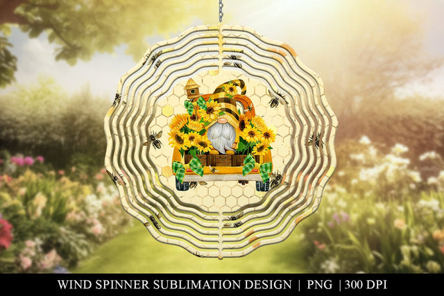 Gnome Wind Spinner PNG For Sublimation Sublimation BijouBay 