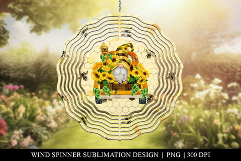 Gnome Wind Spinner PNG For Sublimation Sublimation BijouBay 
