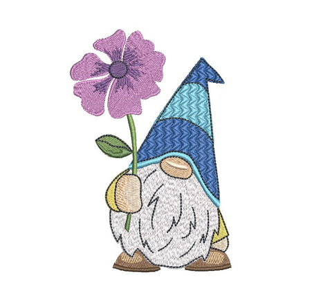 Gnome with a flower Machine Embroidery Design Embroidery/Applique DESIGNS Angie 