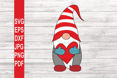 Gnome with a heart SVG SVG CutsunSVG 