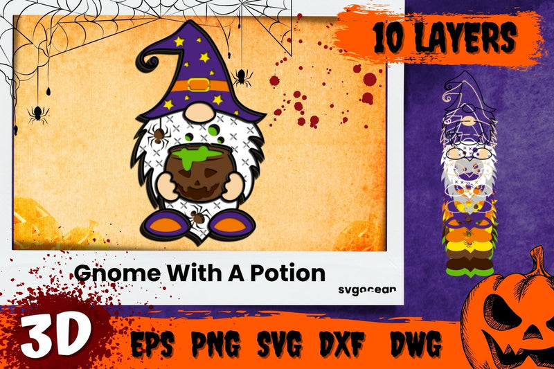 Gnome With A Potion 3D SVG SVG SvgOcean 