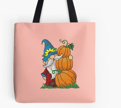 Gnome with pumpkins embroidery design, Fall Gnome embroidery design, autumn embroidery, 4 sizes, instant download. Embroidery/Applique DESIGNS ArtEMByNatalia 