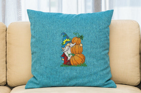 Gnome with pumpkins embroidery design, Fall Gnome embroidery design, autumn embroidery, 4 sizes, instant download. Embroidery/Applique DESIGNS ArtEMByNatalia 