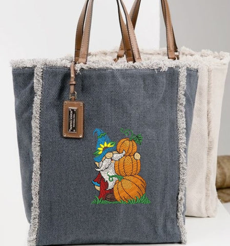 Gnome with pumpkins embroidery design, Fall Gnome embroidery design, autumn embroidery, 4 sizes, instant download. Embroidery/Applique DESIGNS ArtEMByNatalia 