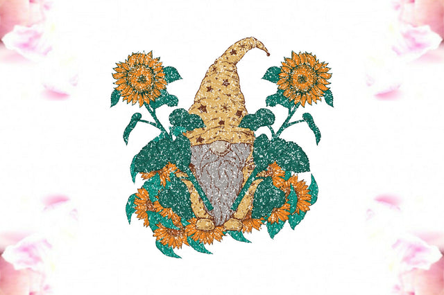 Gnome with Sunflower Sublimation Sublimation Jagonath Roy 