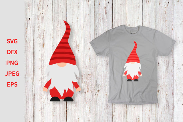 Gnome with the striped hat. Christmas, Valentine gnomie SVG LaBelezoka 