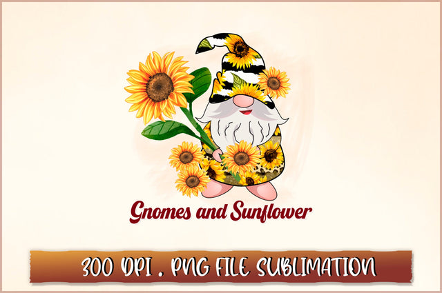 Gnomes and sunflower Sublimation SVG Shetara Begum 
