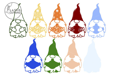 GNOMES CHRISTMAS BUNDLE Multilayer Laser Cut Files, Mandala, 3D Designs, Mini Design Bundles SVG LaserCutano 