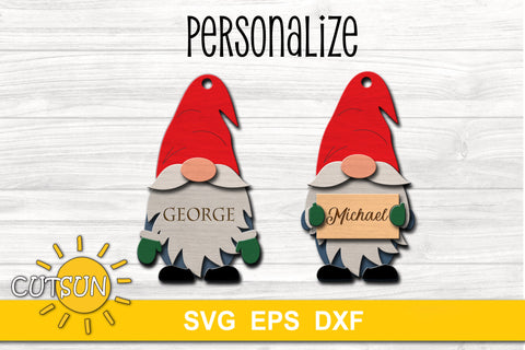 Gnomes Christmas Ornaments SVG bundle SVG CutsunSVG 