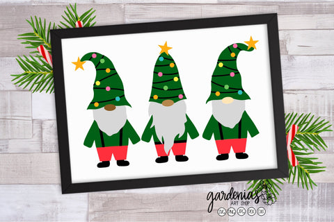 Gnomes Christmas Tree SVG Cut File SVG Gardenias Art Shop 