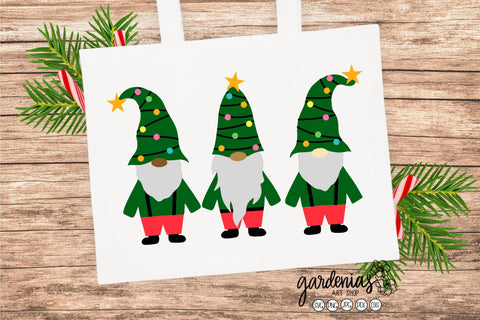 Gnomes Christmas Tree SVG Cut File SVG Gardenias Art Shop 