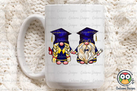 Gnomes Couple Graduation PNG Sublimation Sublimation Owlsome.Designs 