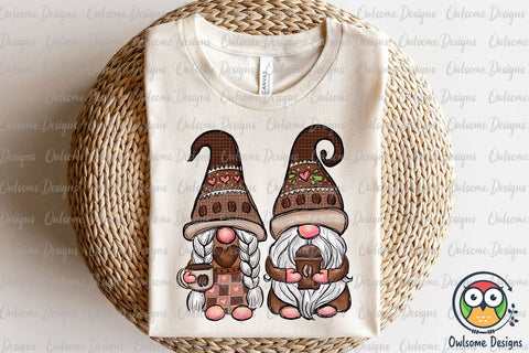 Gnomes Couple Love Coffee PNG Sublimation Sublimation Owlsome.Designs 