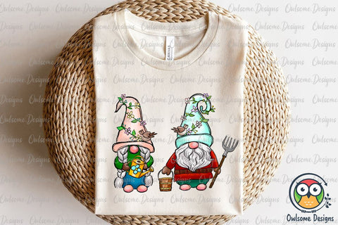 Gnomes Couple Love Gardening PNG Sublimation Sublimation Owlsome.Designs 