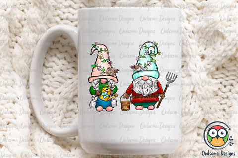 Gnomes Couple Love Gardening PNG Sublimation Sublimation Owlsome.Designs 