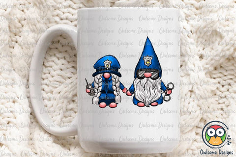 Gnomes Couple Love Police PNG Sublimation Sublimation Owlsome.Designs 