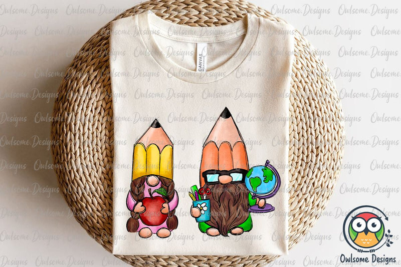 Gnomes Couple Love Teacher PNG Sublimation Sublimation Owlsome.Designs 