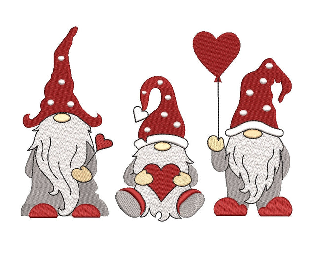 Gnomes embroidery design, Love embroidery designs, 4 sizes, Instant download Embroidery/Applique DESIGNS ArtEMByNatalia 