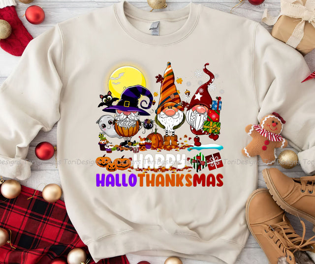 Gnomes Halloween Thanksgiving Christmas Sublimation Design Download Sublimation ToriDesigns 