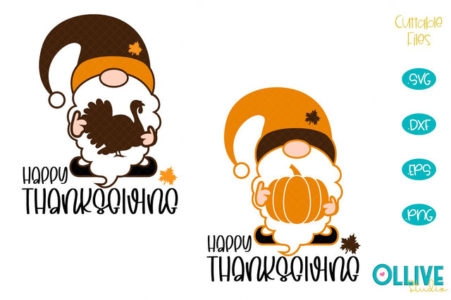 Gnomes Happy Thanksgiving SVG SVG Ollive Studio 