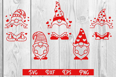 gnomes heart valentine, love gnomes , monogram SVG dadan_pm 