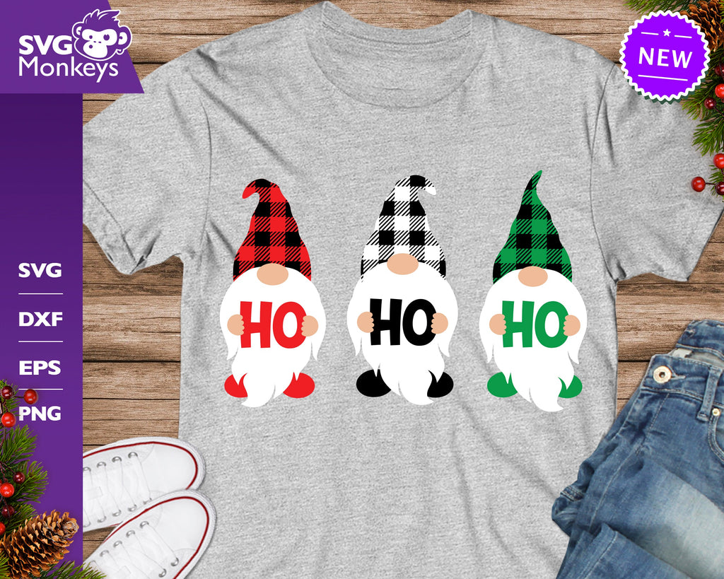 Gnomes Ho Ho Ho Svg, Christmas Gnome Svg, Gnomes Svg - So Fontsy