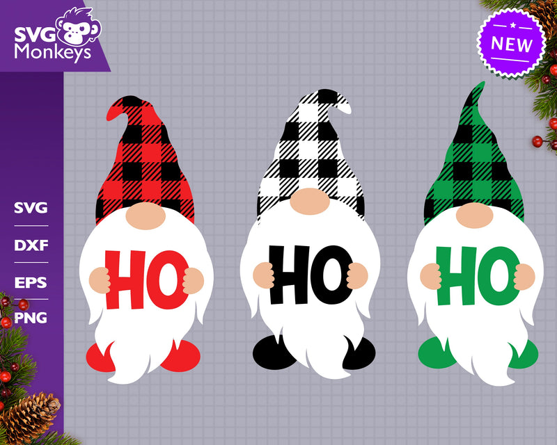 Gnomes Ho Ho Ho Svg, Christmas Gnome Svg, Gnomes Svg - So Fontsy