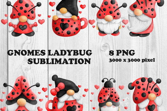 gnomes ladybug sublimation SVG dadan_pm 