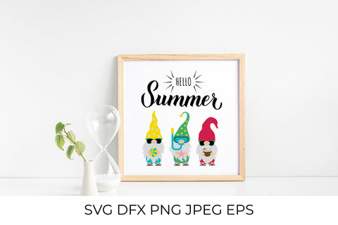Gnomes on the beach SVG. Hello summer SVG LaBelezoka 