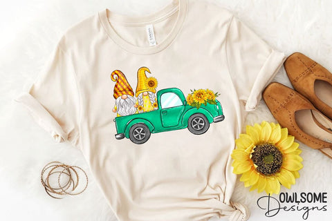 Gnomes On Truck Sublimation PNG Design Sublimation Owlsome.Designs 