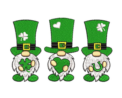 Gnomes Patrick's Day embroidery designs, holiday embroidery designs, 3 sizes, Instant download Embroidery/Applique DESIGNS ArtEMByNatalia 