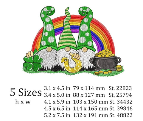 Gnomes Patrick's Day. Embroidery/Applique DESIGNS ArtEMByNatalia 