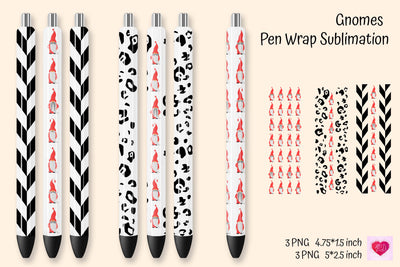 Gnomes Pen Wrap Sublimation. Waterslide Pen Wraps Sublimation Kseniia designer 