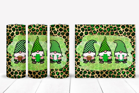 Gnomes St Patricks Day Tumbler Sublimation I Tumblers PNG Sublimation Happy Printables Club 