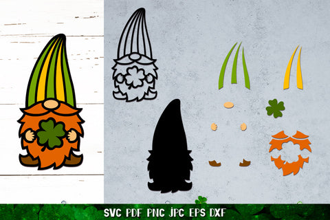 Gnomes St. Patricks Day,Happy St. Patrick's Day,Gnome Clover SVG goodfox86 