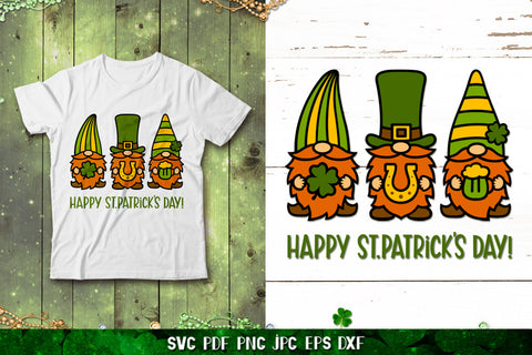 Gnomes St. Patricks Day,Happy St. Patrick's Day,Gnome Clover SVG goodfox86 