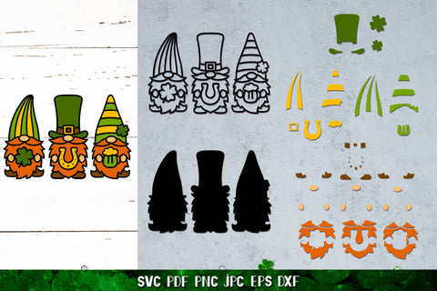 Gnomes St. Patricks Day,Happy St. Patrick's Day,Gnome Clover SVG goodfox86 