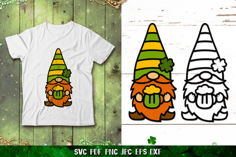 Gnomes St. Patricks Day,Happy St. Patrick's Day,Gnome Clover SVG goodfox86 