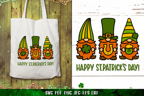 Gnomes St. Patricks Day,Happy St. Patrick's Day,Gnome Clover SVG goodfox86 